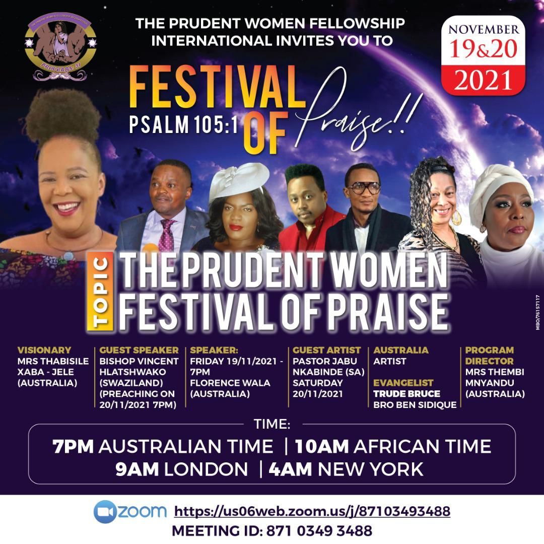 Festival of Praise End of Year Conference The Prudent Women
